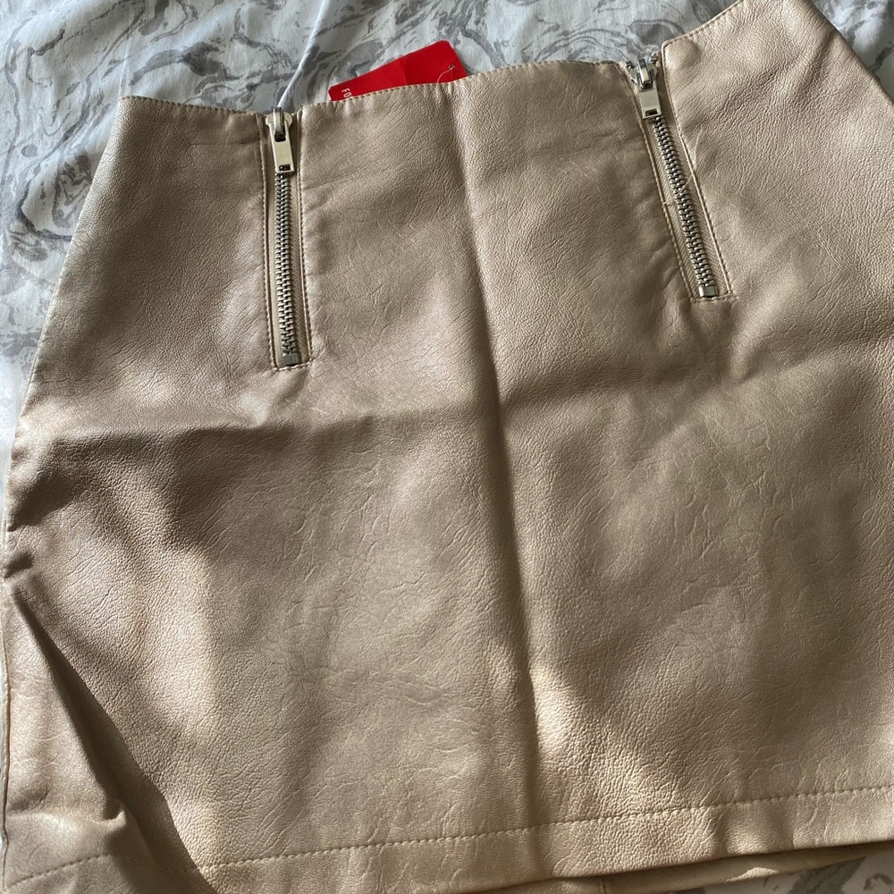 Faux Leather Mini Skirt
